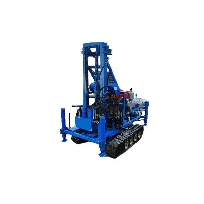 고무 크롤러 휴대용 물 우물 파기 기계 22HP 디젤 모터 150m 깊이