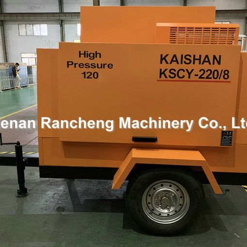 KSCY220/8 공기 압축기 75HP 디젤 엔진 나사 휴대용 공기 압축기