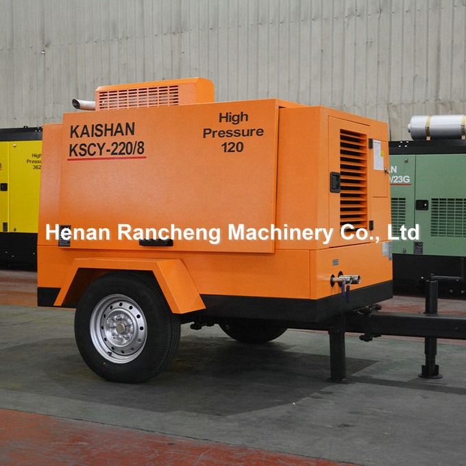 KSCY220/8 공기 압축기 75HP 디젤 엔진 나사 휴대용 공기 압축기