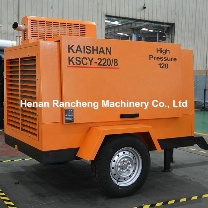 KSCY220/8 공기 압축기 75HP 디젤 엔진 나사 휴대용 공기 압축기