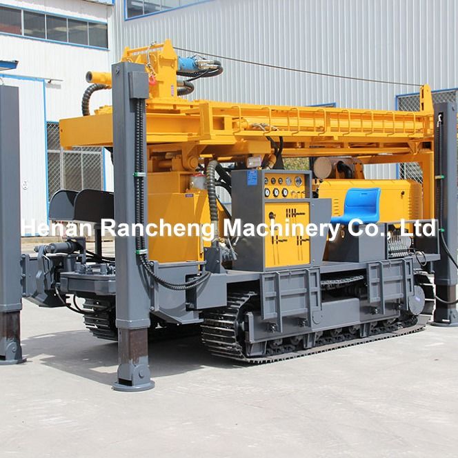 350m 굴착 깊이 고무 뚜라미 트랙 물 우물 굴착 리그 Pneumatic Rubber Crawler Drilling Rig