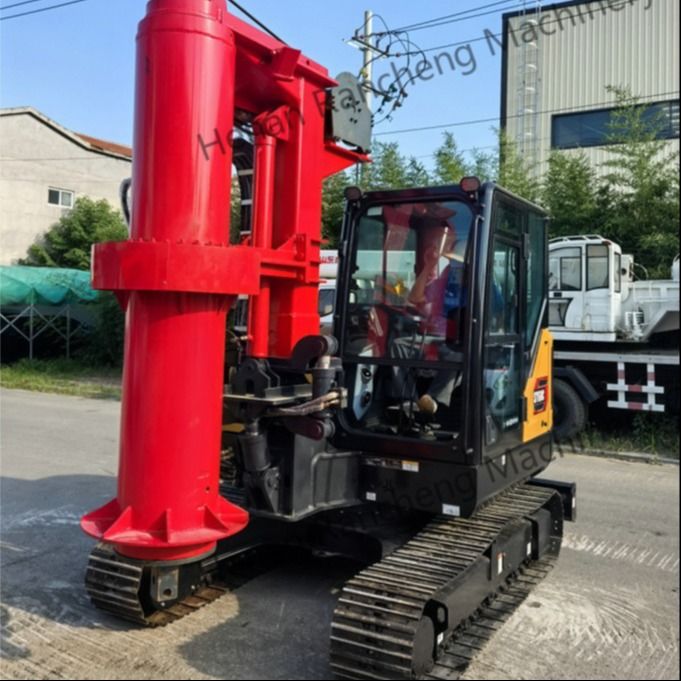 RCQ-10C 수압 미니 파일 굴착 기기 10m 깊이 36KW 쿠보타 엔진 Sany SY60C 발굴기 차시