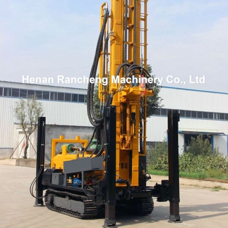 350m Hydraulic Swivel Diesel Borehole Water Well Drill Rig Equipment Portable Crawler Water Well Drilling Rig Machine
