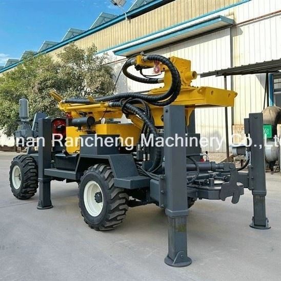 RCF220W 65KW 엔진 물 우물 트레일러 휠 타입 DTH 물 우물 파리 리그
