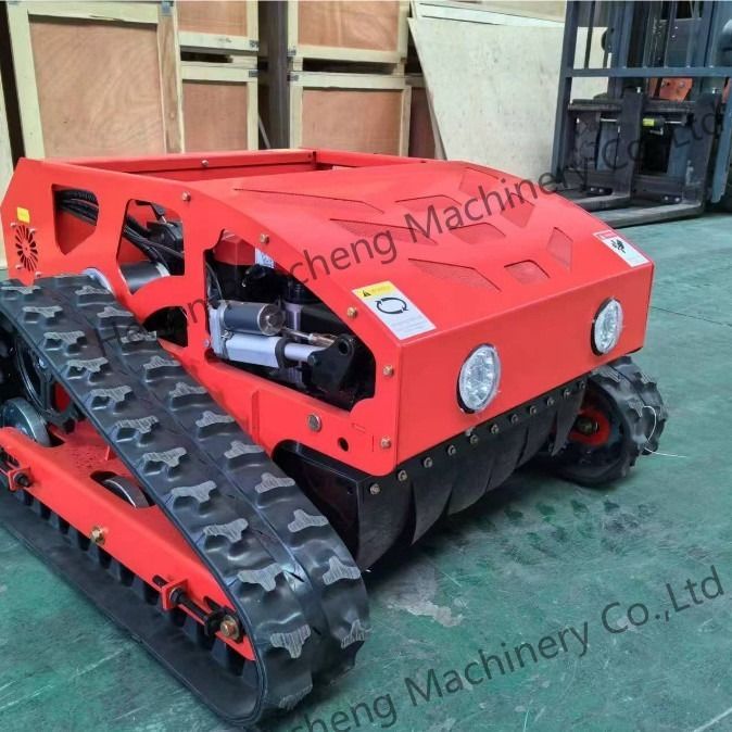 크롤러 타입 4륜 하이브리드 원격 제어 잔디 절단기 20mm-180mm 절단 높이