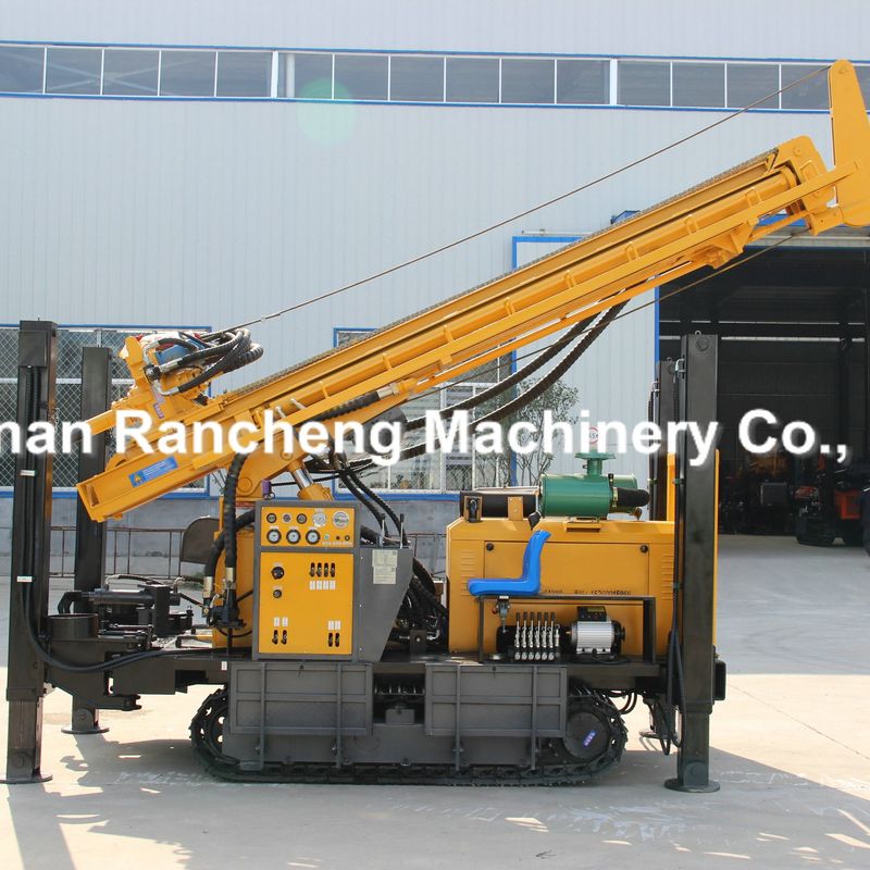 350m 굴착 깊이 고무 뚜라미 트랙 물 우물 굴착 리그 Pneumatic Rubber Crawler Drilling Rig