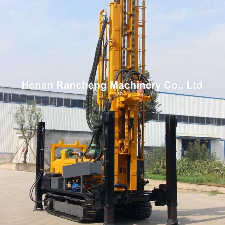 350m 굴착 깊이 고무 뚜라미 트랙 물 우물 굴착 리그 Pneumatic Rubber Crawler Drilling Rig