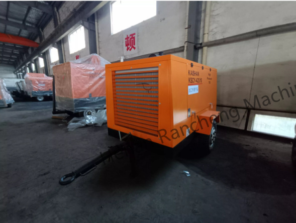 KSCY-400/14.5K 400cfm 디젤 휴대용 스크류 공기 압축기 (Cummins 엔진 포함)