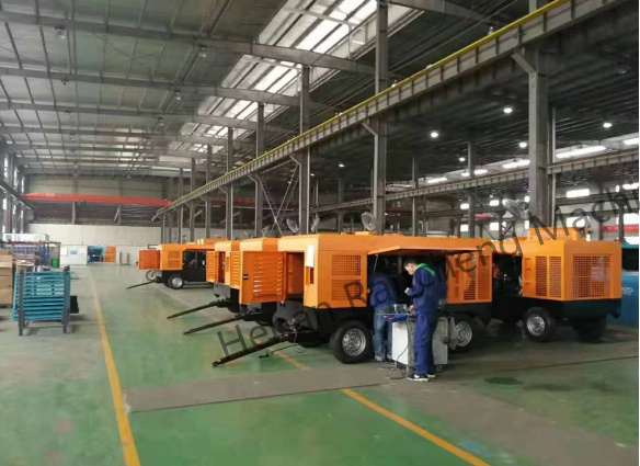 KSCY-400/14.5K 400cfm 디젤 휴대용 스크류 공기 압축기 (Cummins 엔진 포함)