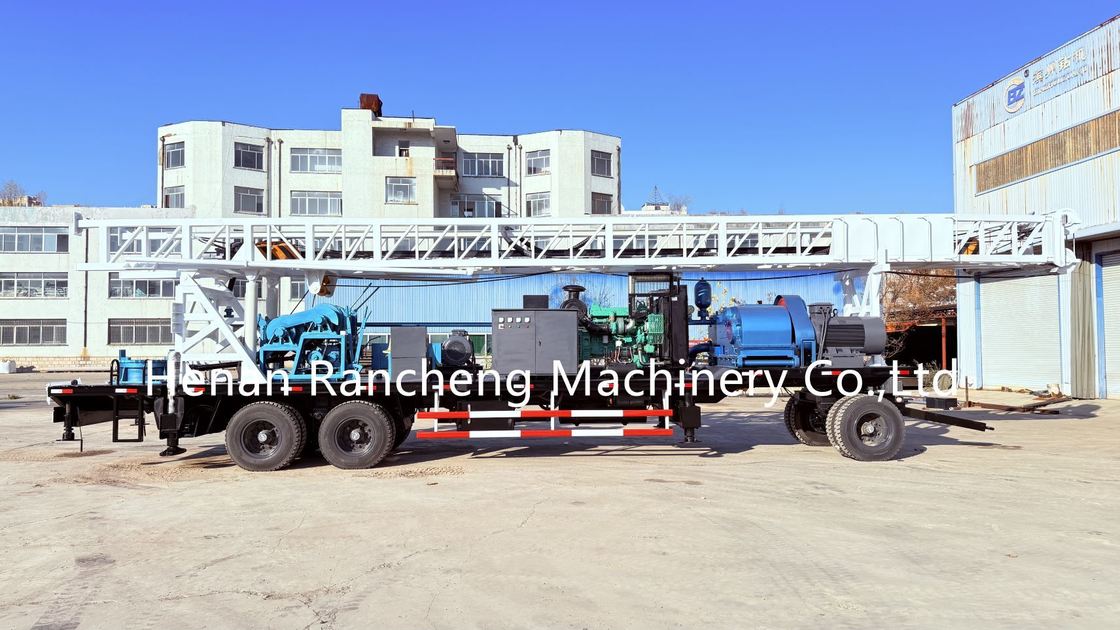 600m 물 시추용 132KW 커민스 디젤 엔진 트레일러형 시추 장비