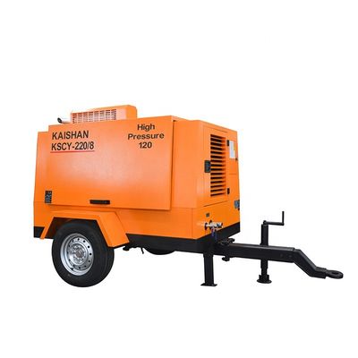 디젤로 구동되는 휴대용 나사 공기 압축기 55KW 엔진 8bar 작업 압력 COMMINS AND YUCHAI 브랜드