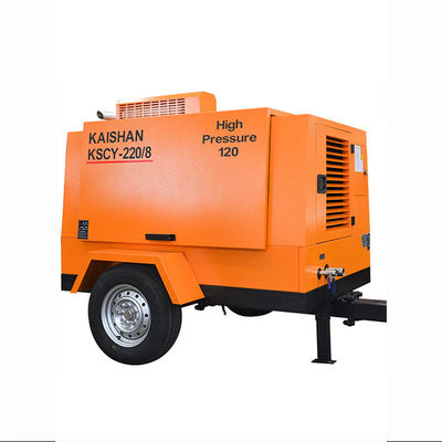 카이잔 Kscy-220/8 55kw 75HP 디젤 구동 휴대용 나사 공기 압축기