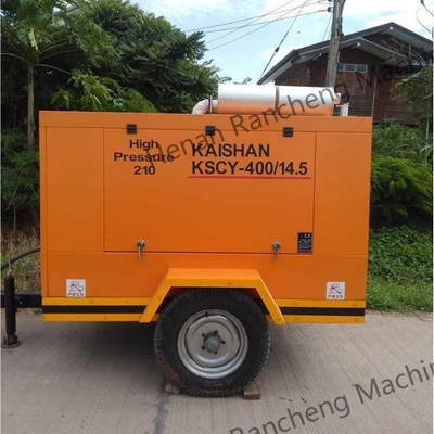 KSCY-400/14.5K 400cfm 디젤 휴대용 스크류 공기 압축기 (Cummins 엔진 포함)