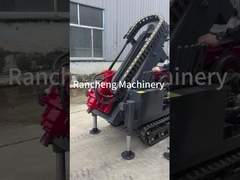 소형 고무 크롤러 태양 스파일 드라이버 단일 펌프 1m - 30m 구멍 깊이